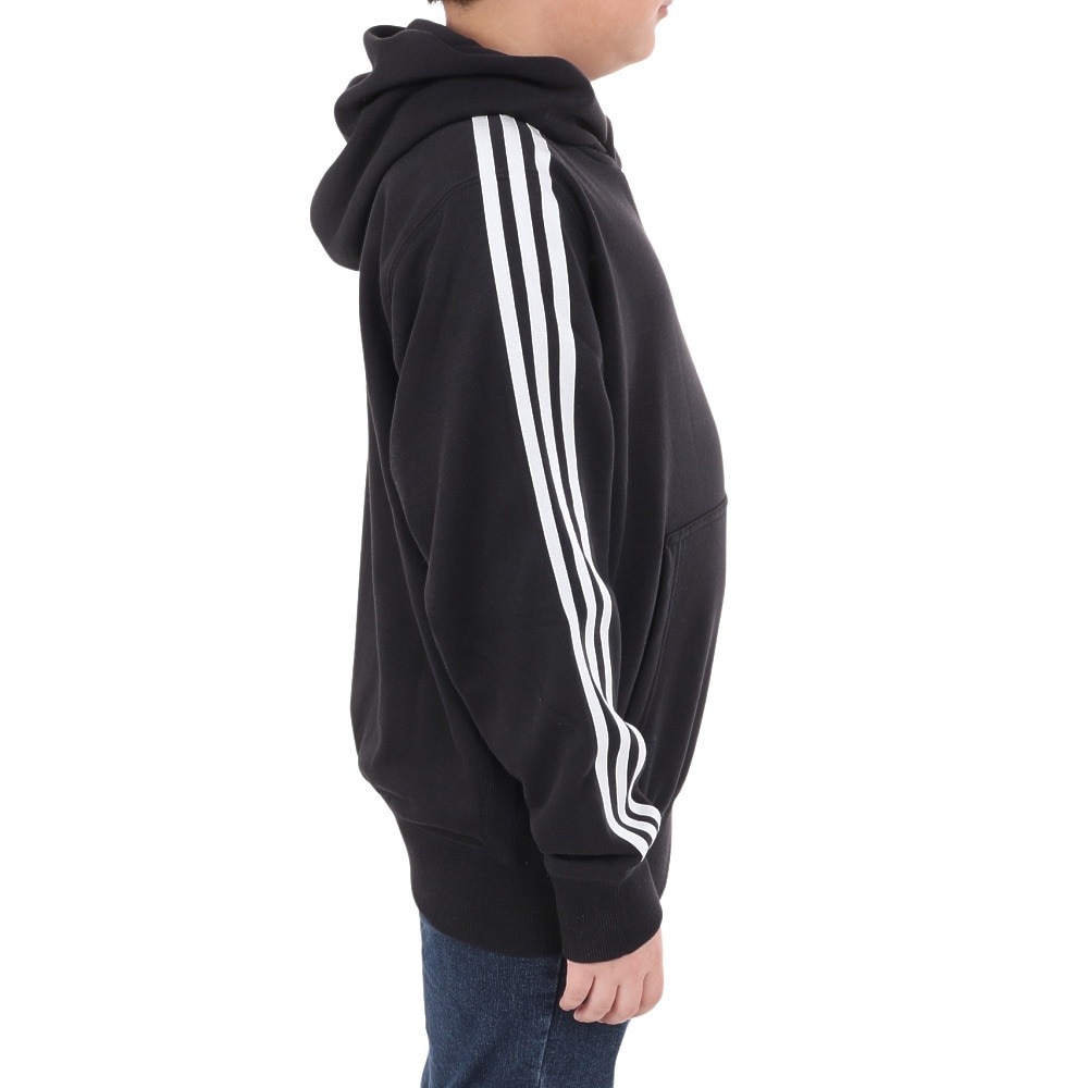 アディダス（adidas）（キッズ）ジュニア エッセンシャルズ プラス スリーストライプス フレンチテリー プルオーバーパーカー KWF39-JE1749