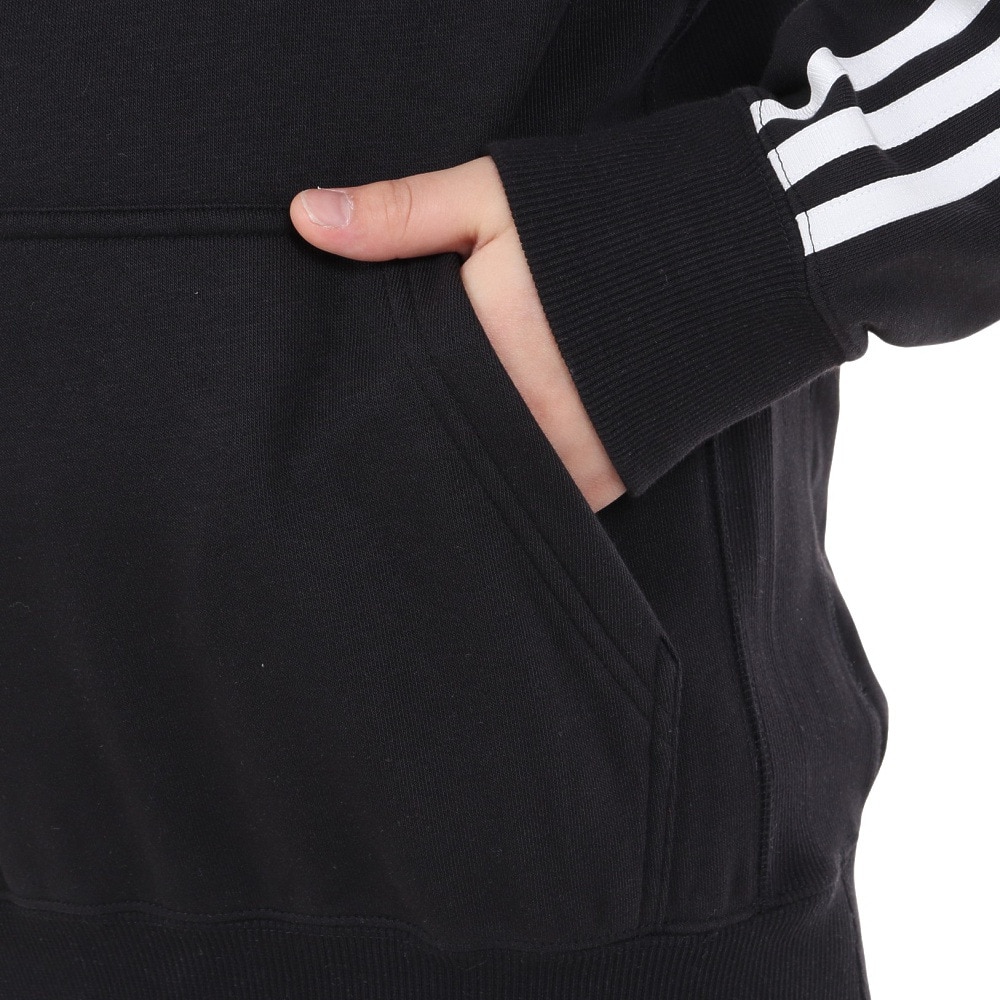 アディダス（adidas）（キッズ）ジュニア エッセンシャルズ プラス スリーストライプス フレンチテリー プルオーバーパーカー KWF39-JE1749