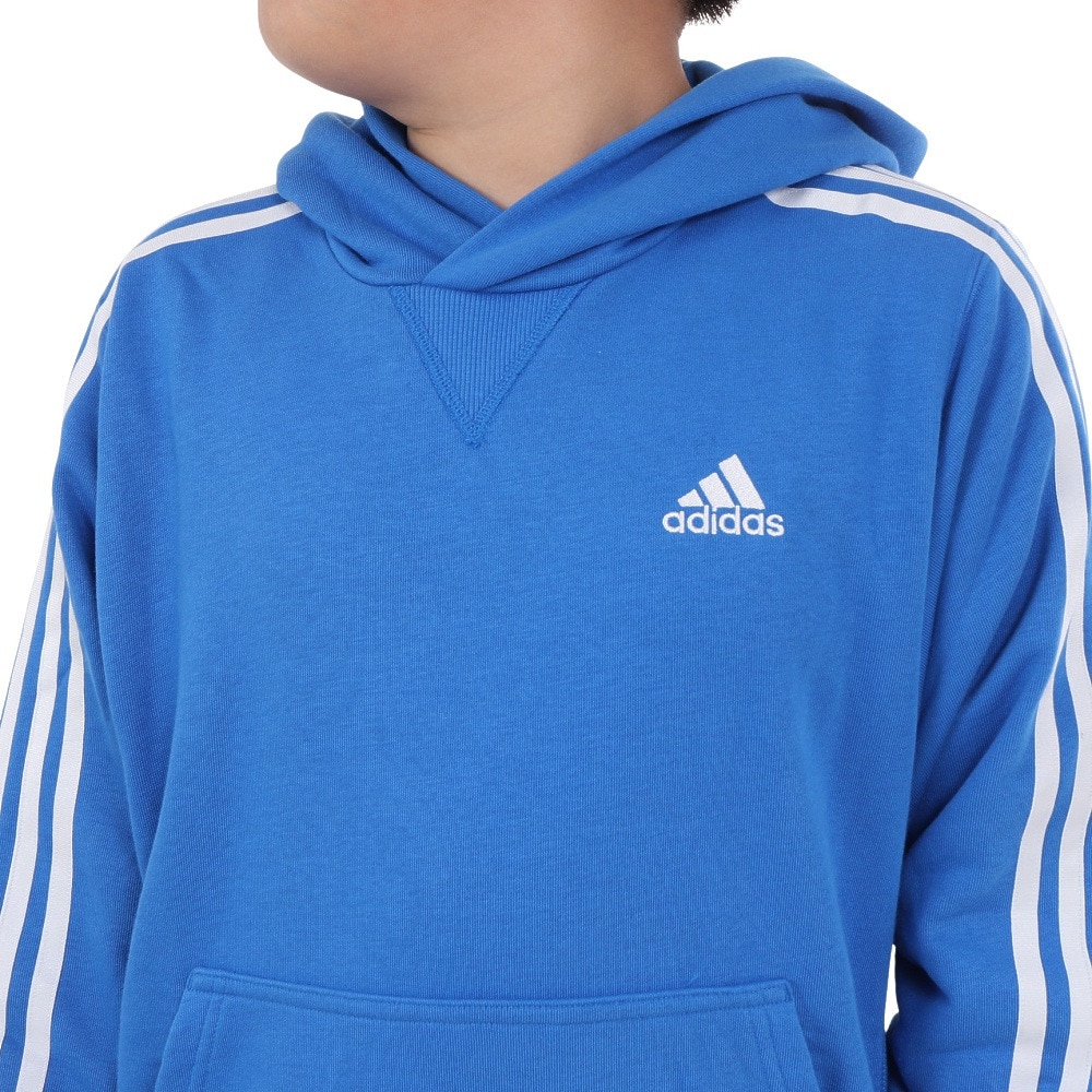 アディダス（adidas）（キッズ）キッズ エッセンシャルズ プラス ルーズフィット スリーストライプス フレンチテリー プルオーバーパーカー KWF39-JE1753