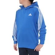 アディダス（adidas）（キッズ）キッズ エッセンシャルズ プラス ルーズフィット スリーストライプス フレンチテリー プルオーバーパーカー KWF39-JE1753