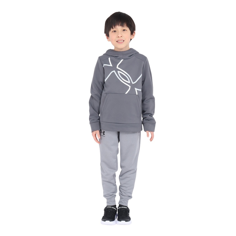 アンダーアーマー（UNDER ARMOUR）（キッズ）ジュニア アーマーフリース メガ ロゴ フーディー 1386992 025