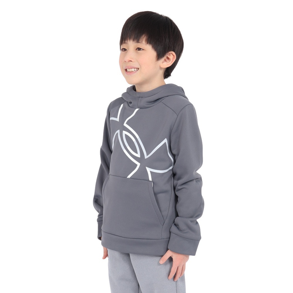 アンダーアーマー（UNDER ARMOUR）（キッズ）ジュニア アーマーフリース メガ ロゴ フーディー 1386992 025