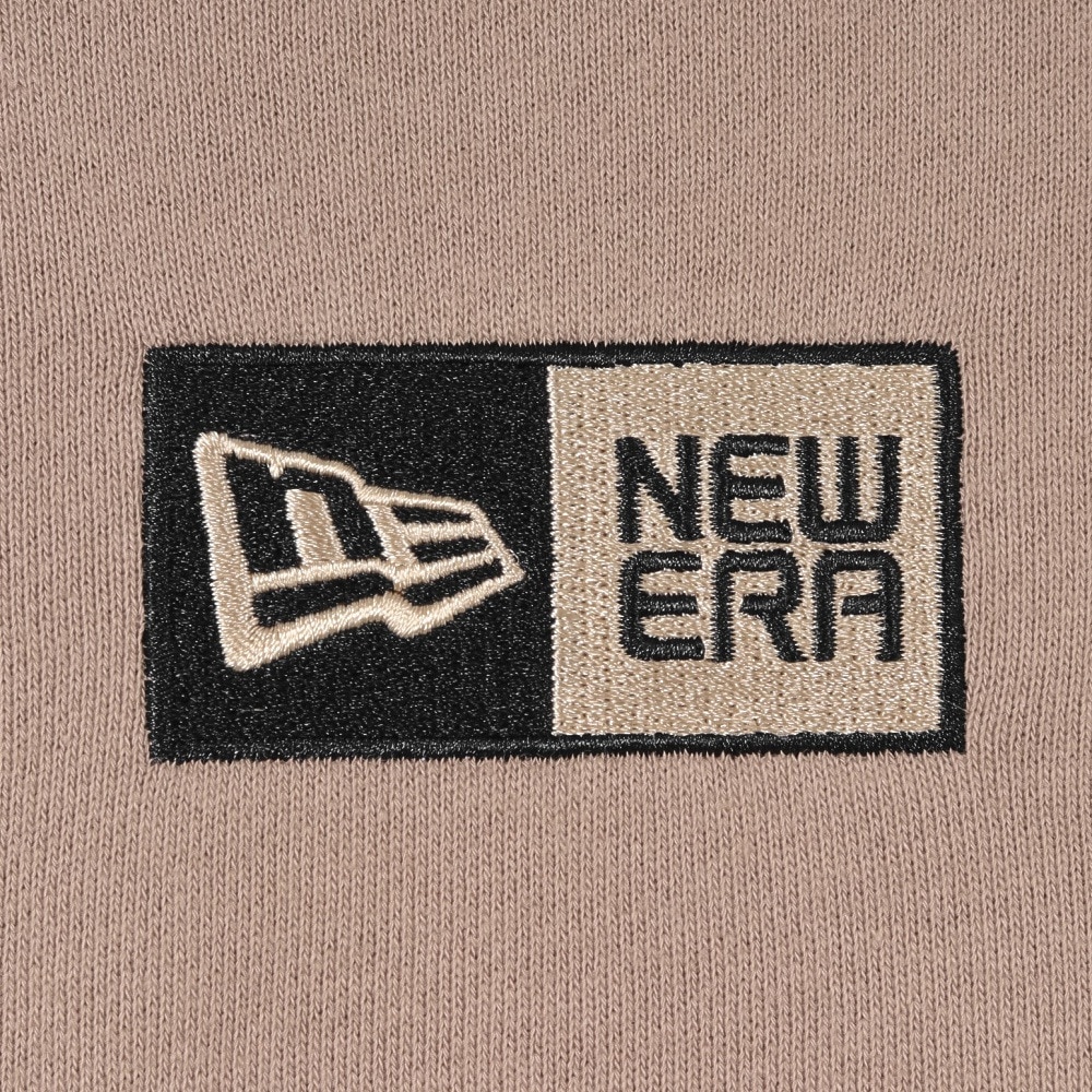 ニューエラ（NEW ERA）（キッズ）ユース 裏毛 スウェット プルオーバーフーディー Box Logo ミルクティー 14325129