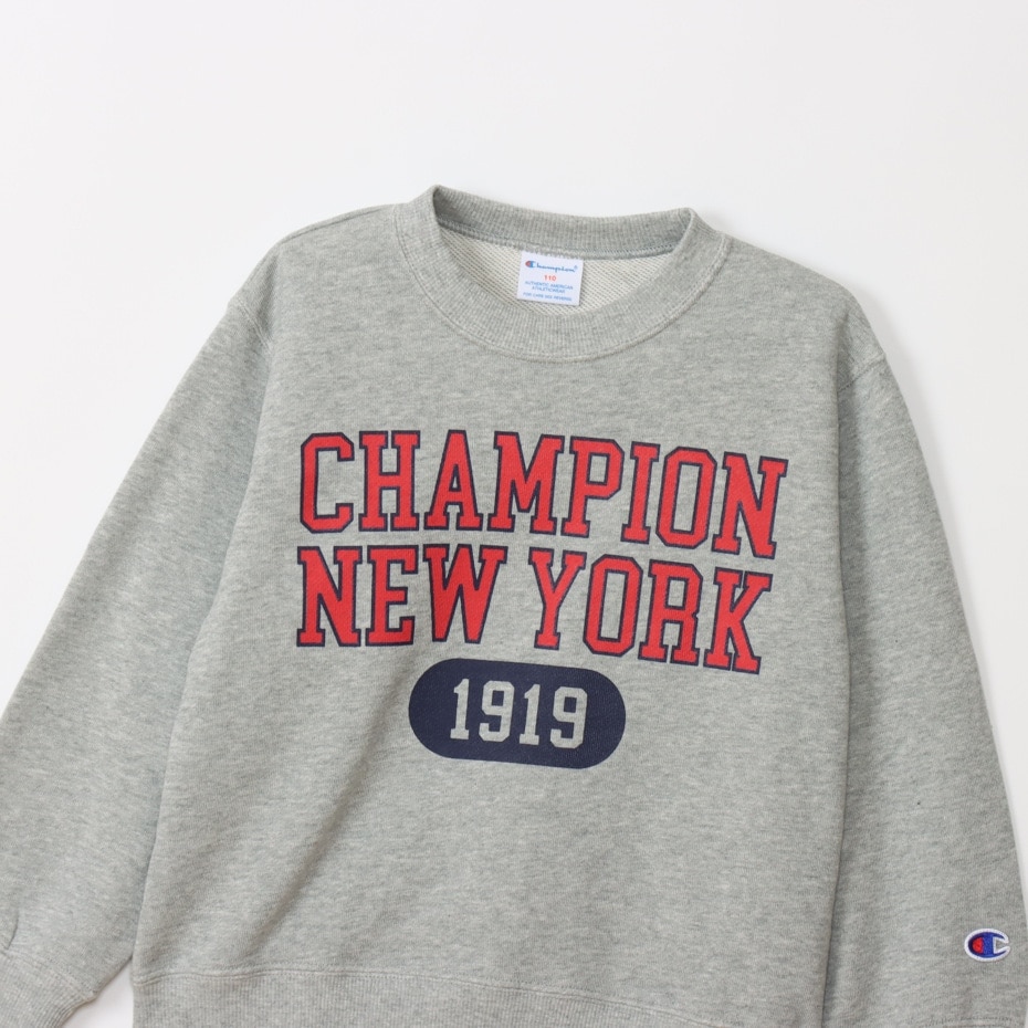 チャンピオン（CHAMPION）（キッズ）キッズ クルーネック 長袖 スウェットシャツ CK-A007 070