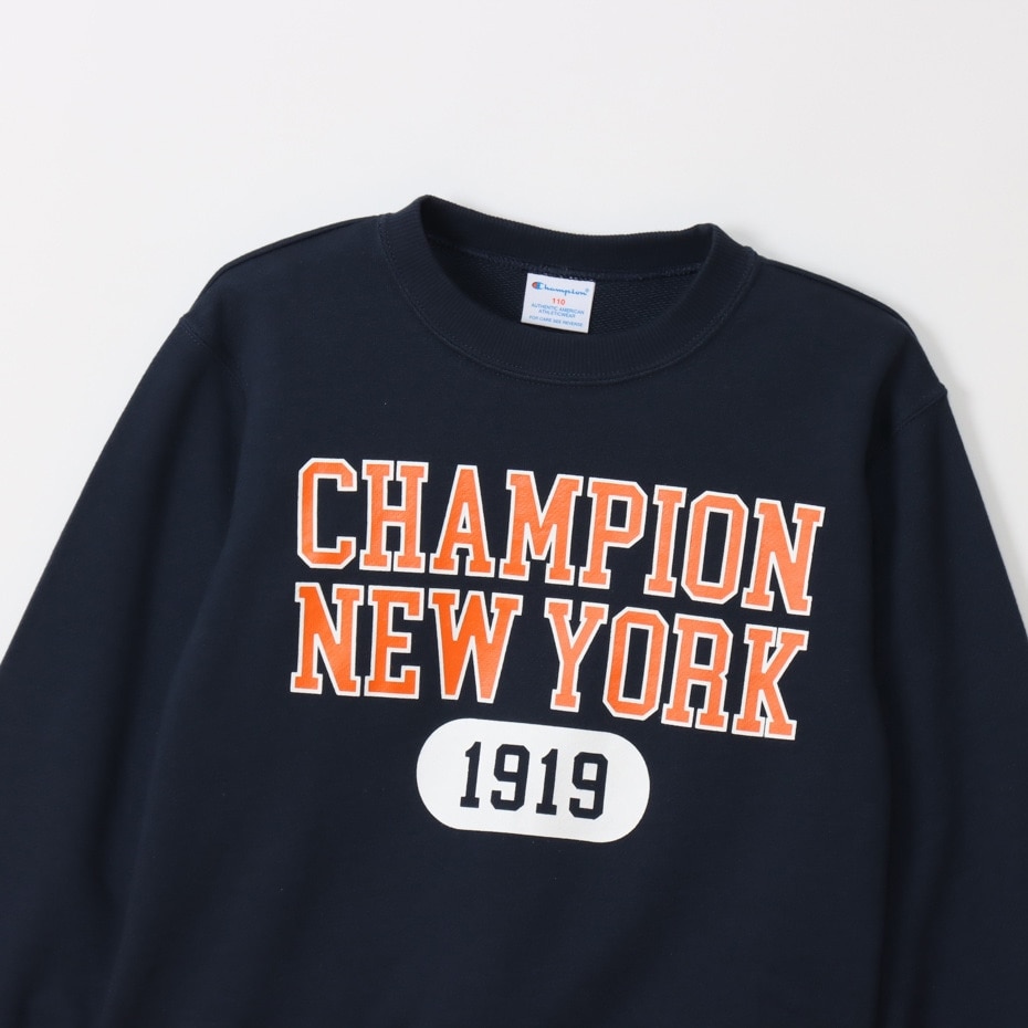 チャンピオン（CHAMPION）（キッズ）キッズ クルーネック 長袖 スウェットシャツ CK-A007 370