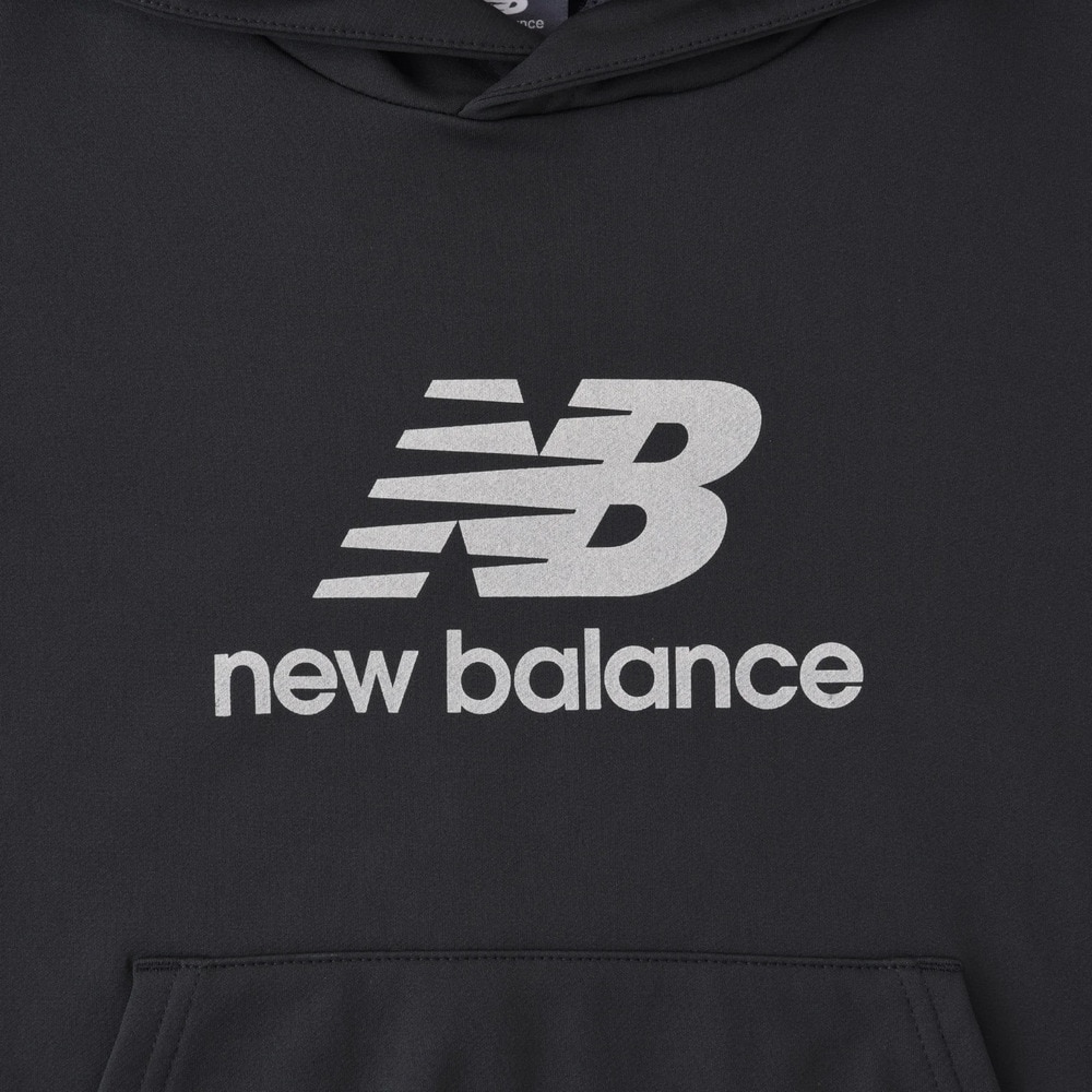 ニューバランス（new balance）（キッズ）吸水速乾 スタックドロゴ スウェット フーディ ABT45506ACK
