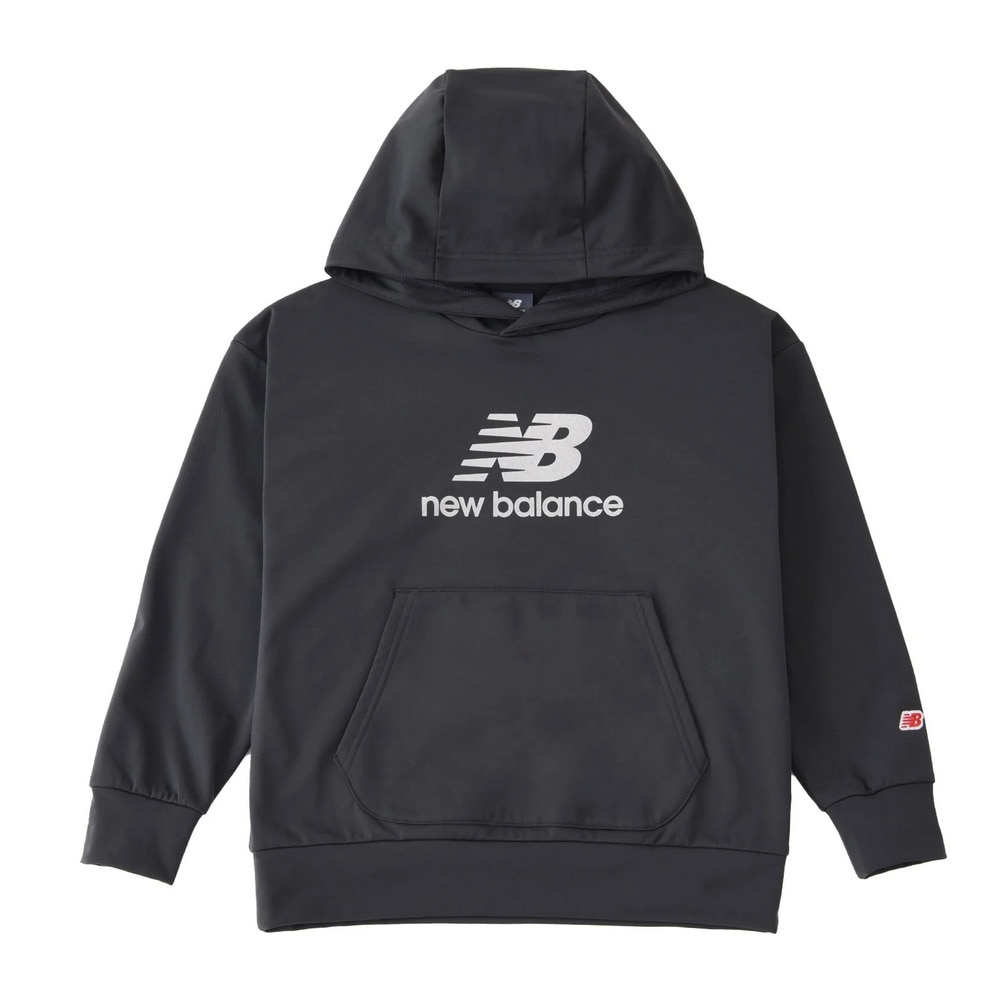 ニューバランス（new balance）（キッズ）吸水速乾 スタックドロゴ スウェット フーディ ABT45506ACK