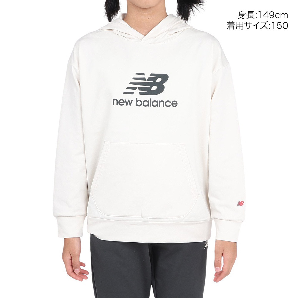 ニューバランス（new balance）（キッズ）吸水速乾 スタックドロゴ スウェット フーディ ABT45506LIN