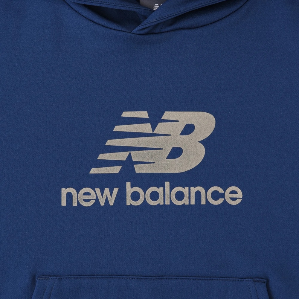 ニューバランス（new balance）（キッズ）吸水速乾 スタックドロゴ スウェット フーディ ABT45506NNY