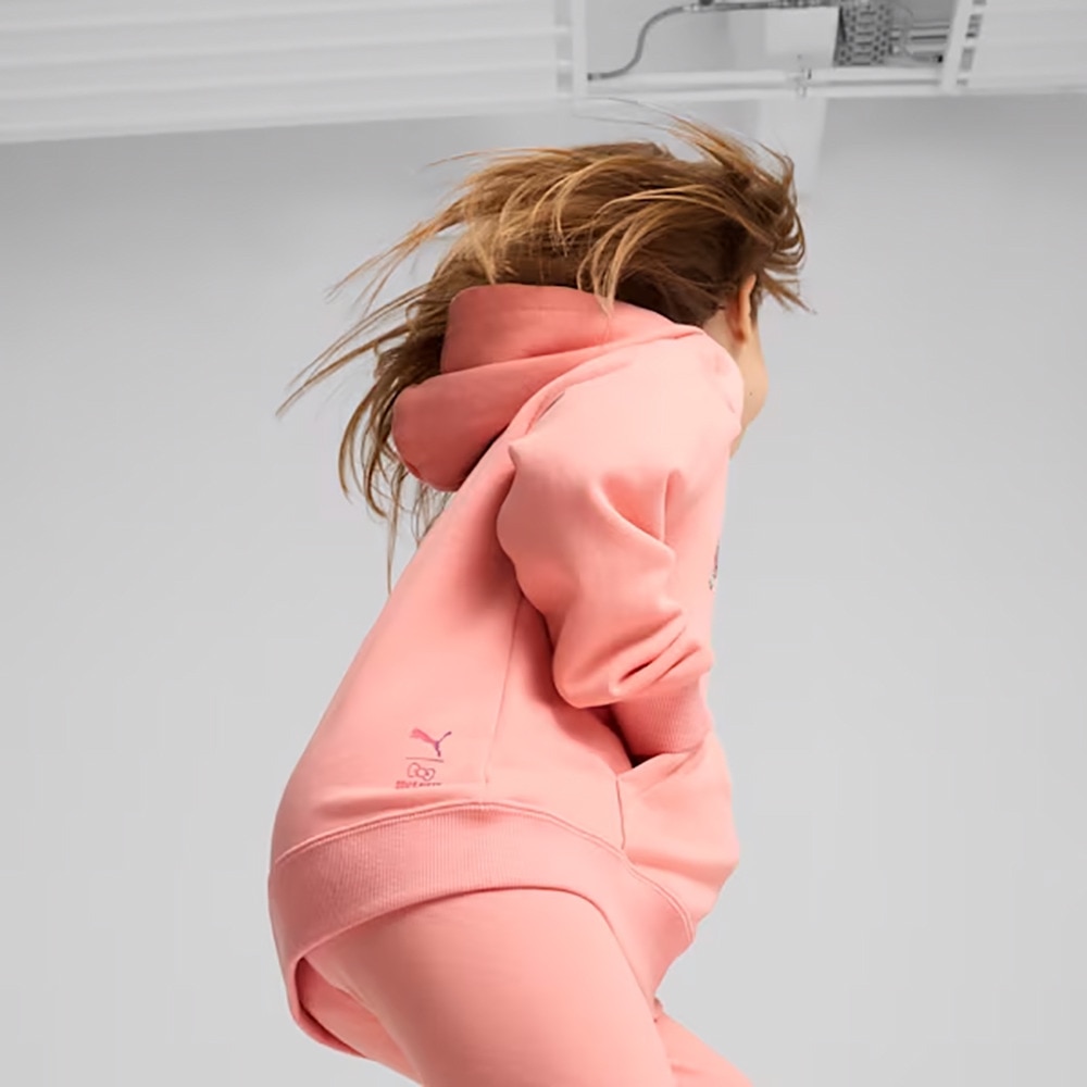 プーマ（PUMA）（キッズ）PUMA×ハローキティ&フレンズ リラックス フーディ スウェット 630063 18 SPNK