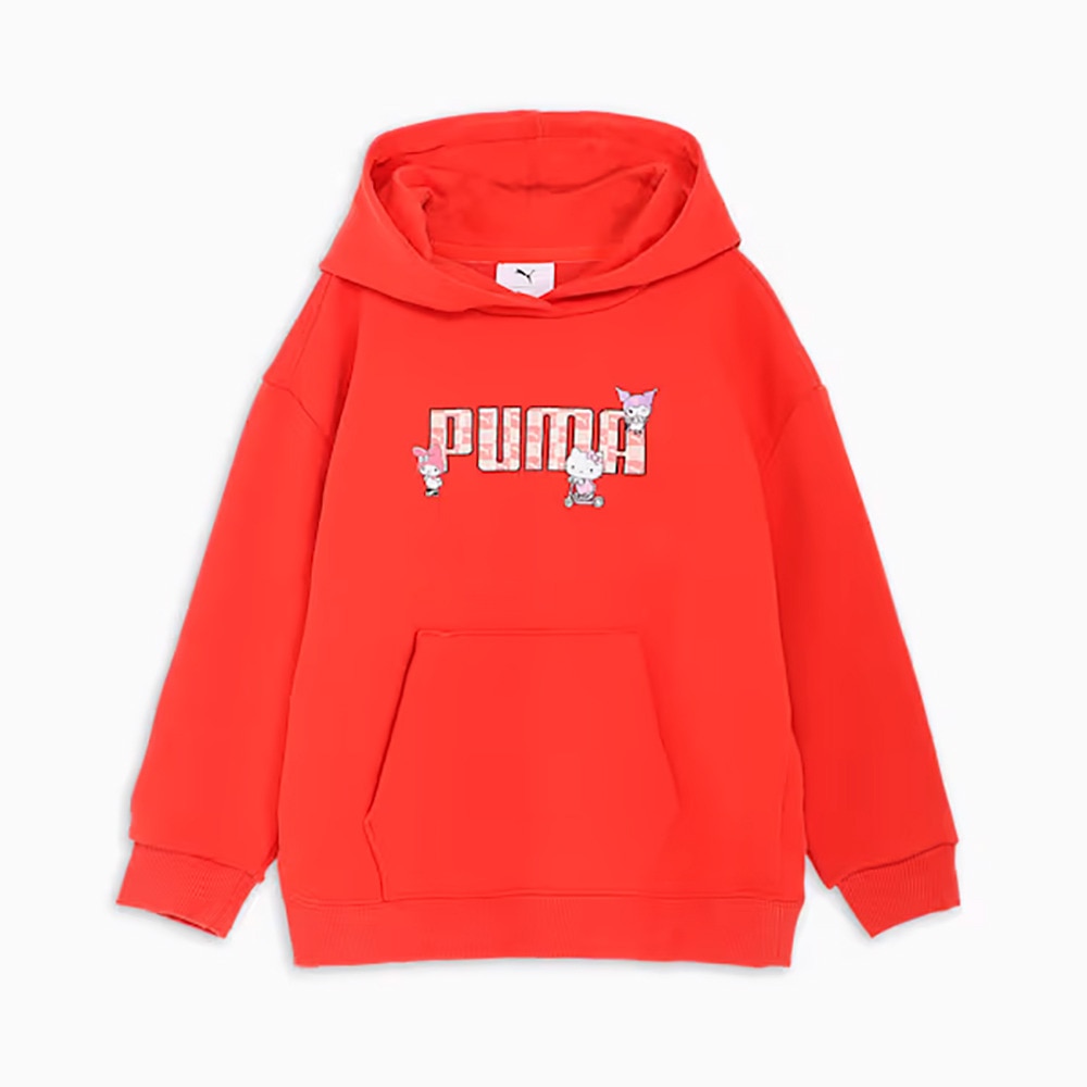 プーマ（PUMA）（キッズ）PUMA×ハローキティ&フレンズ リラックス フーディ スウェット 630063 15 RED