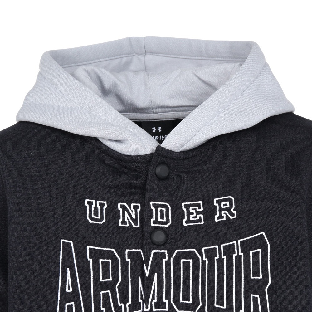 アンダーアーマー（UNDER ARMOUR）（キッズ）ジュニア アイコンフリース ボタンダウン フーディー 6003752 001