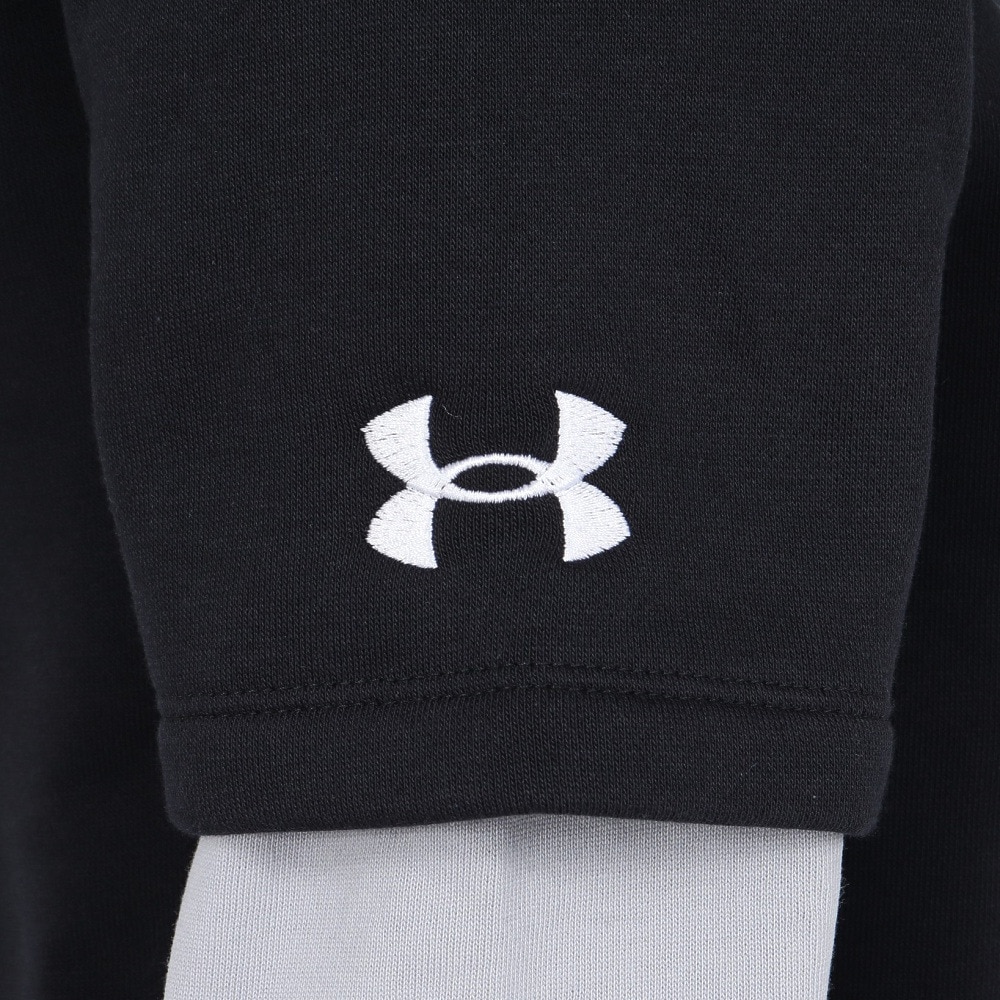 アンダーアーマー（UNDER ARMOUR）（キッズ）ジュニア アイコンフリース ボタンダウン フーディー 6003752 001