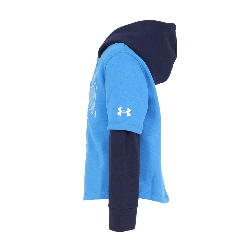 アンダーアーマー（UNDER ARMOUR）（キッズ）ジュニア アイコンフリース ボタンダウン フーディー 6003752 402
