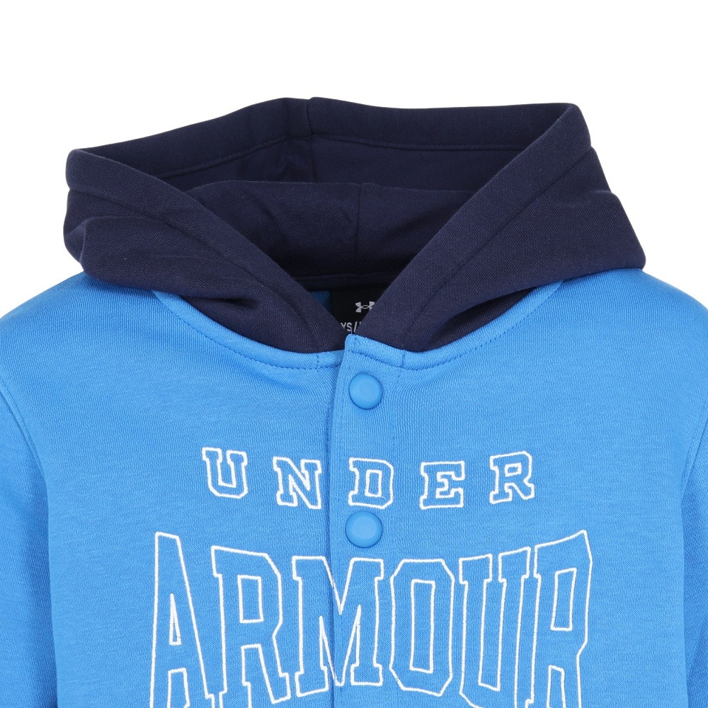 アンダーアーマー（UNDER ARMOUR）（キッズ）ジュニア アイコンフリース ボタンダウン フーディー 6003752 402