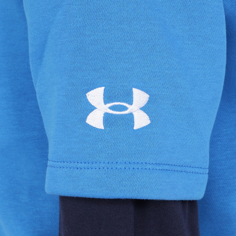 アンダーアーマー（UNDER ARMOUR）（キッズ）ジュニア アイコンフリース ボタンダウン フーディー 6003752 402