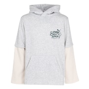 (キッズ)ジュニア MID90S レイヤード フーディ 691176 04 LGRY