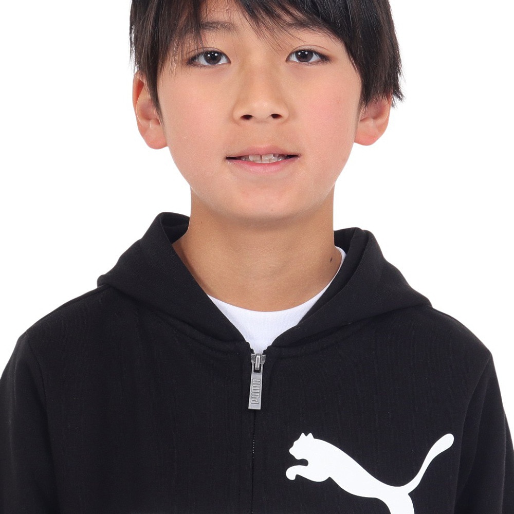 プーマ（PUMA）（キッズ）ESS ビッグロゴ フーデッドジャケット 848437 01 BLK