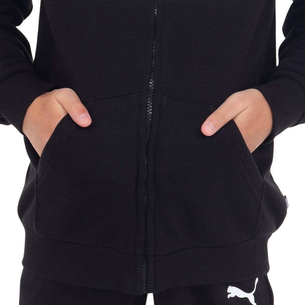 プーマ（PUMA）（キッズ）ESS ビッグロゴ フーデッドジャケット 848437 01 BLK