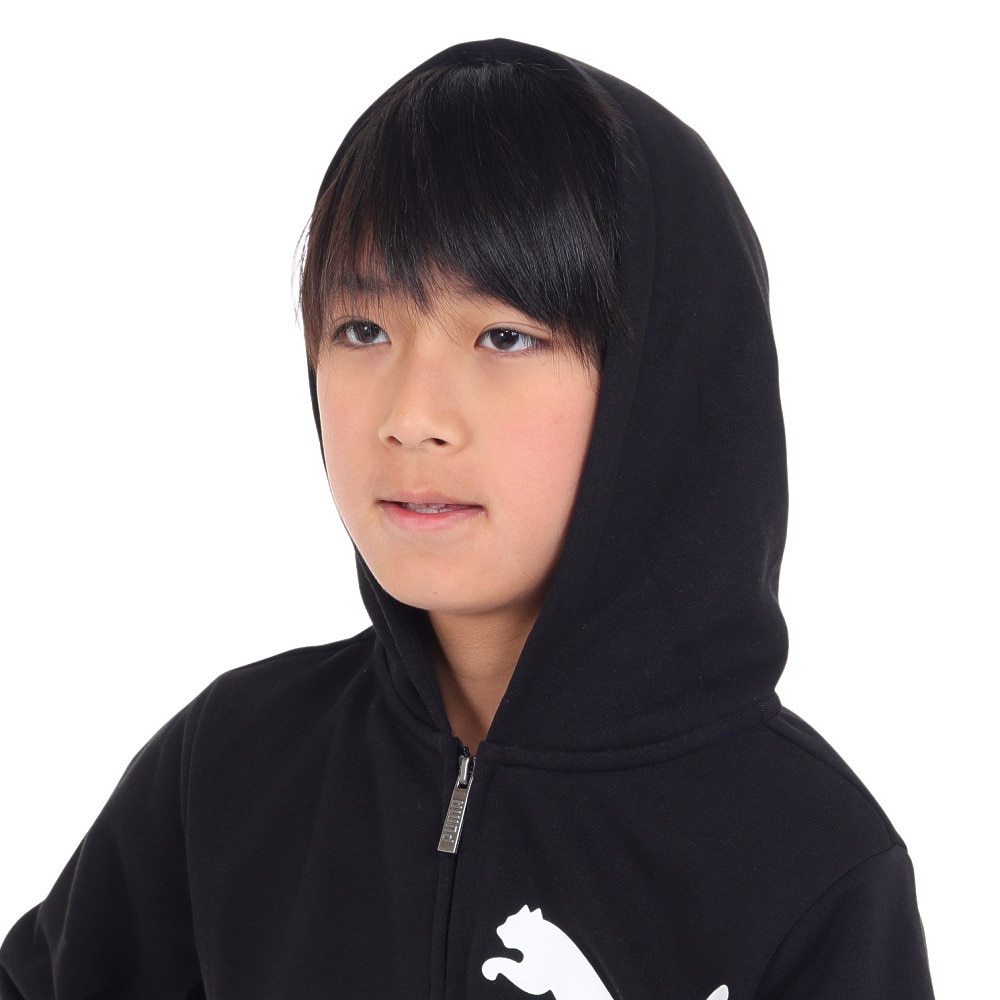 プーマ（PUMA）（キッズ）ESS ビッグロゴ フーデッドジャケット 848437 01 BLK