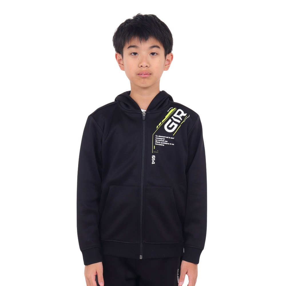 ジローム（GIRAUDM）（キッズ）ジュニア grit フリース フルジップパーカー SW3F0042-TR862-GRCD BLK