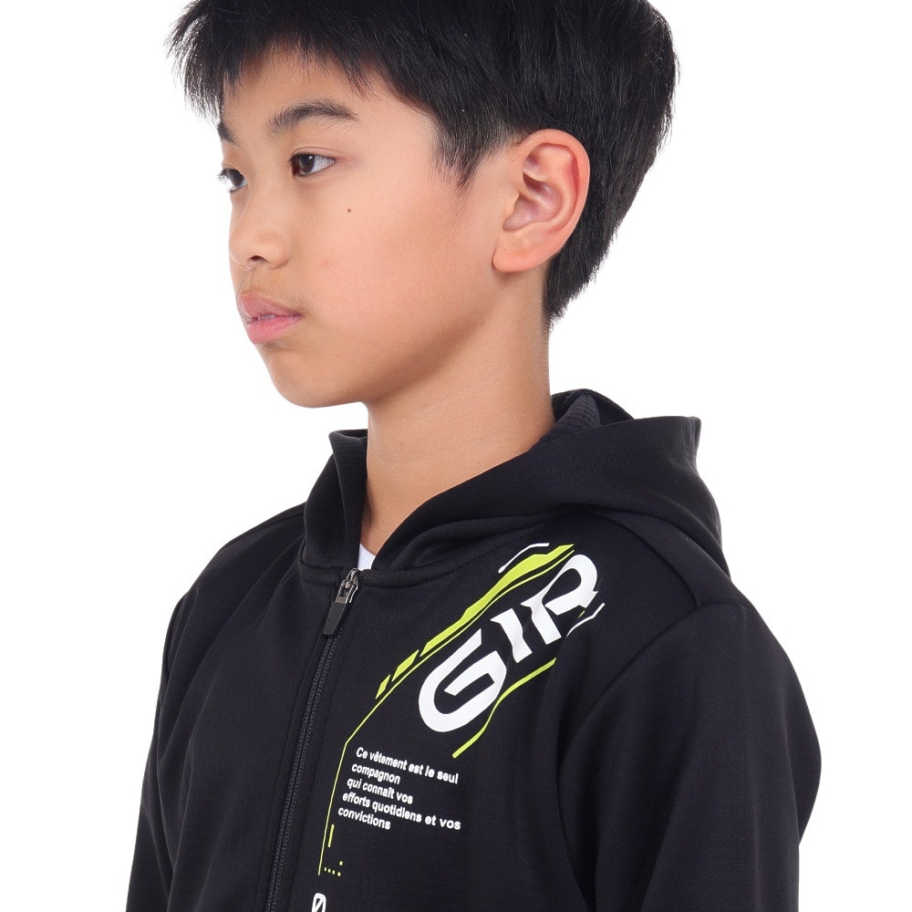 ジローム（GIRAUDM）（キッズ）ジュニア grit フリース フルジップパーカー SW3F0042-TR862-GRCD BLK