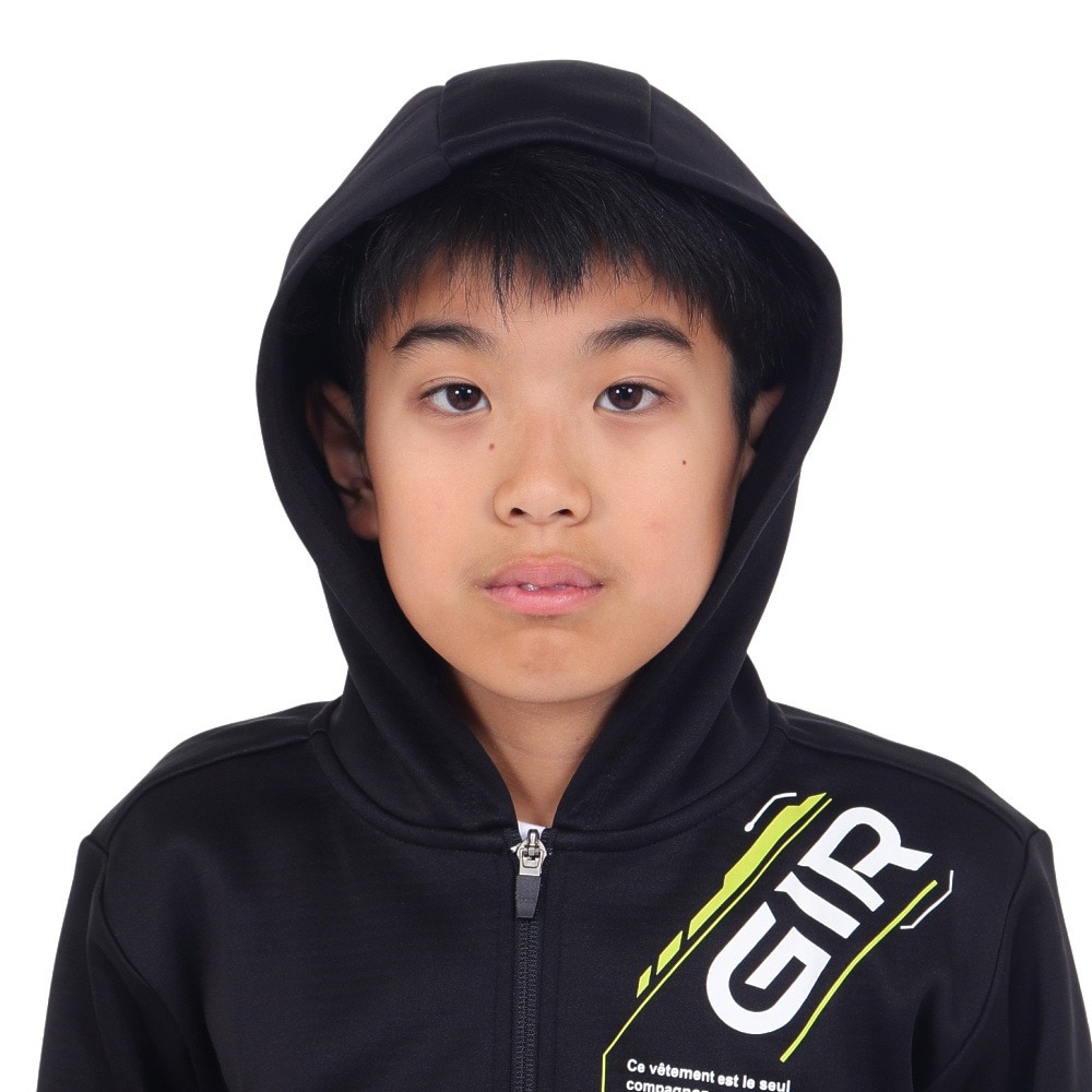 ジローム（GIRAUDM）（キッズ）ジュニア grit フリース フルジップパーカー SW3F0042-TR862-GRCD BLK