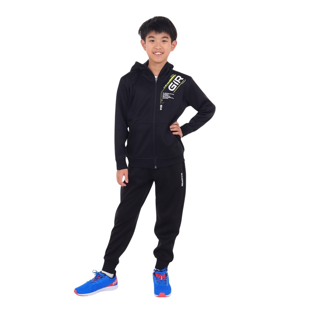 ジローム（GIRAUDM）（キッズ）ジュニア grit フリース フルジップパーカー SW3F0042-TR862-GRCD BLK