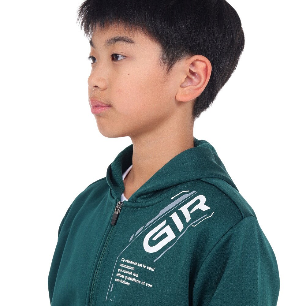 ジローム（GIRAUDM）（キッズ）ジュニア grit フリース フルジップパーカー SW3F0042-TR862-GRCD GRN