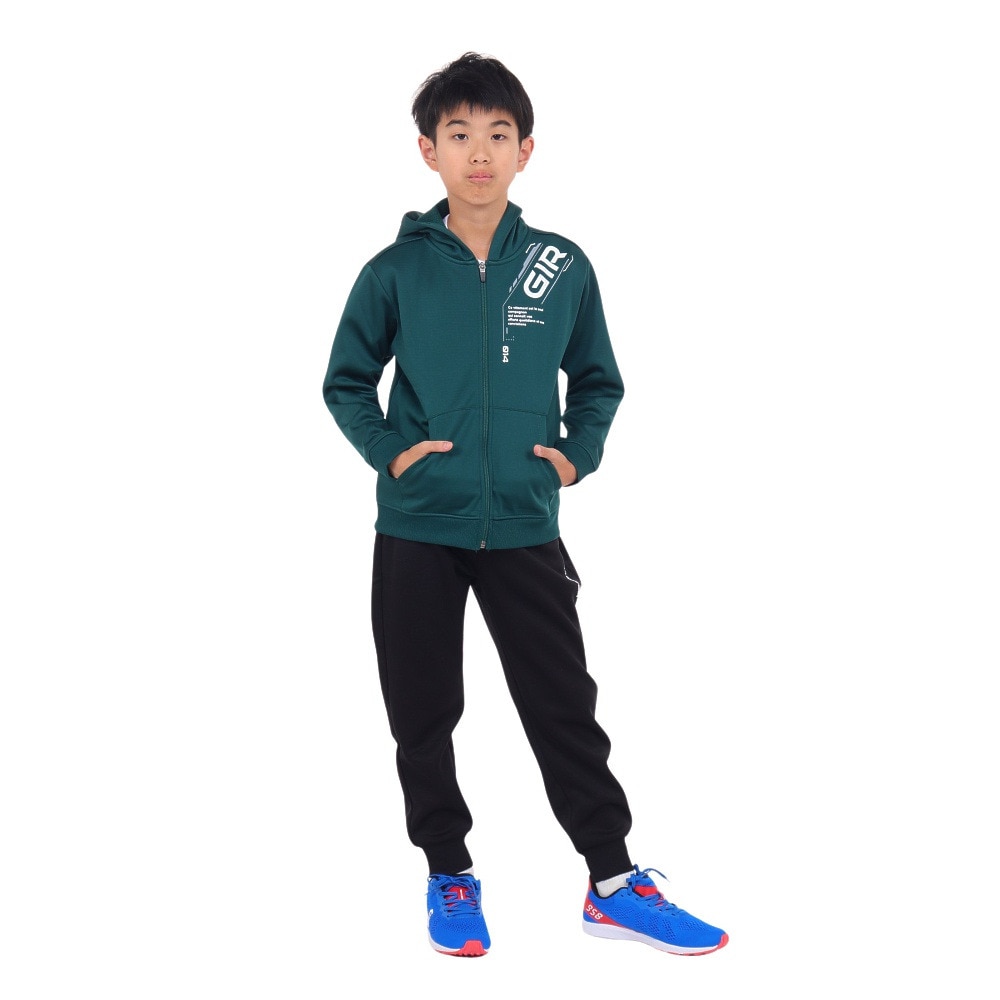 ジローム（GIRAUDM）（キッズ）ジュニア grit フリース フルジップパーカー SW3F0042-TR862-GRCD GRN