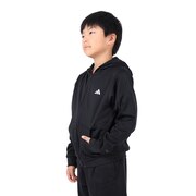 アディダス（adidas）（キッズ）ジュニア トレーニング エッセンシャルズ ロゴ ウォーム ルーズフィット フルジップパーカー IKS28-IK4644