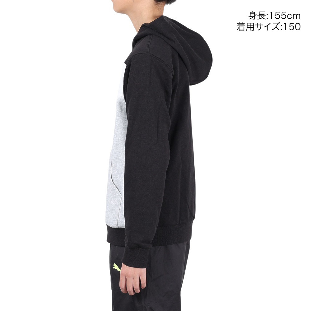 プーマ（PUMA）（キッズ）ジュニア PUMA POWER カラーブロック フルジップフーデッドジャケット 681395 01 BLK