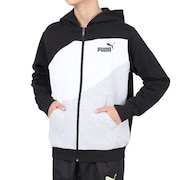 (キッズ)ジュニア PUMA POWER カラーブロック フルジップフーデッドジャケット 681395