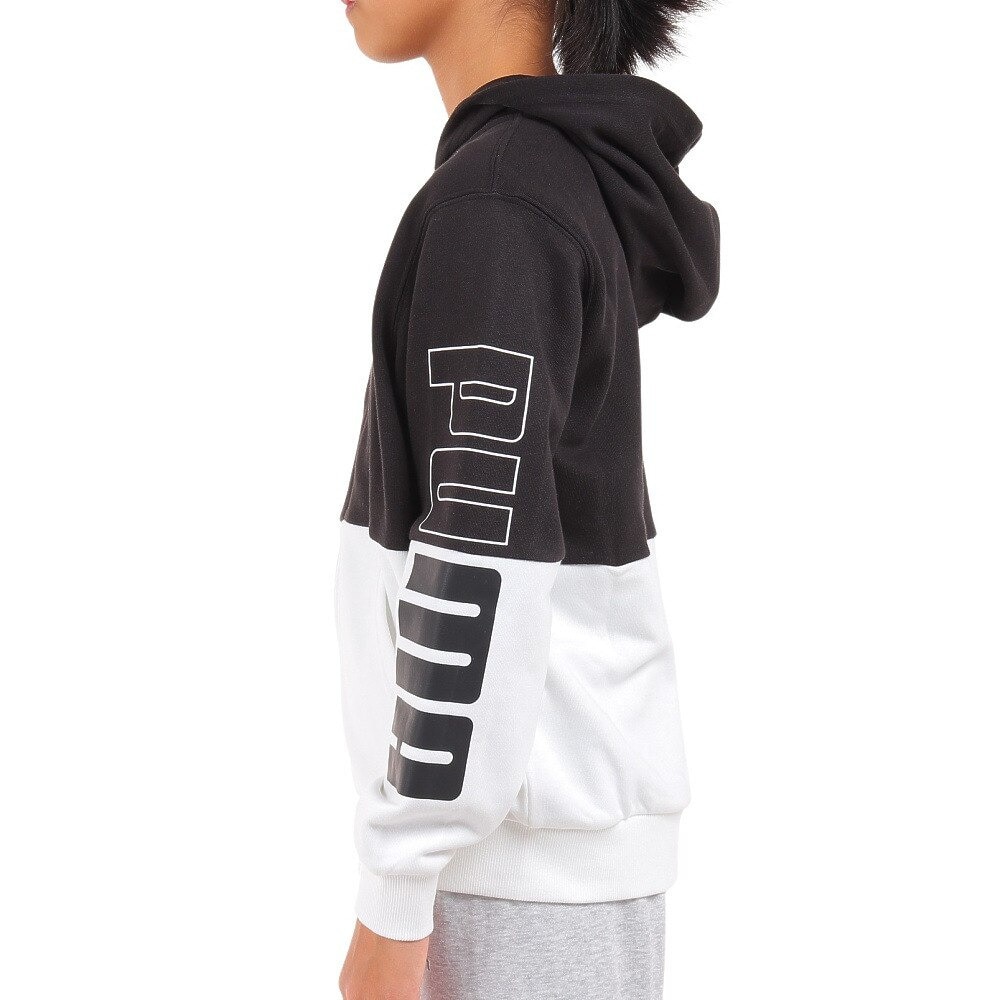 プーマ（PUMA）（キッズ）ジャージ ボーイズ POWER カラーブロック フーデッド 678571 01 BKWT