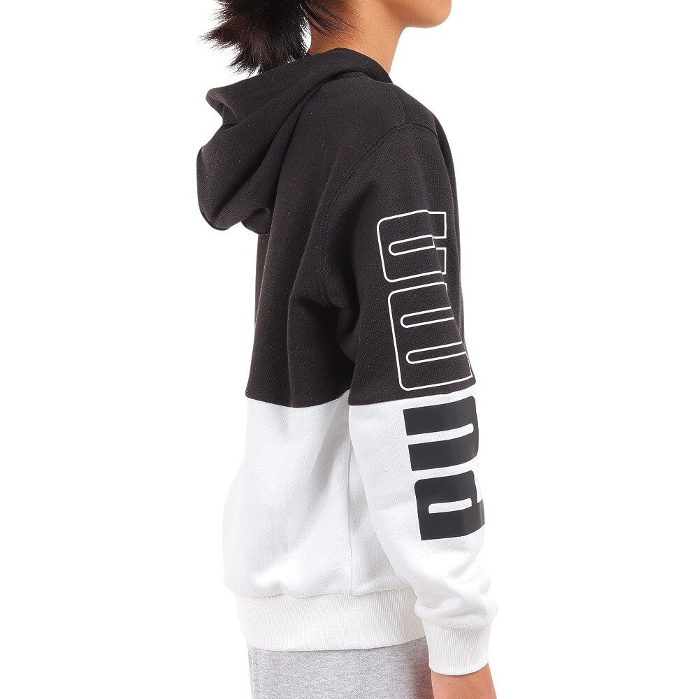 プーマ（PUMA）（キッズ）ジャージ ボーイズ POWER カラーブロック フーデッド 678571 01 BKWT