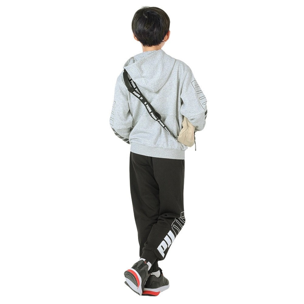 プーマ（PUMA）（キッズ）ジャージ ボーイズ POWER カラーブロック フーデッド 678571 04 LGRY