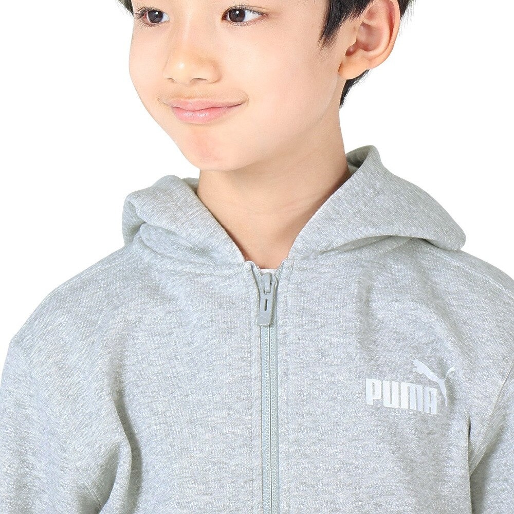 プーマ（PUMA）（キッズ）ジャージ ボーイズ POWER カラーブロック フーデッド 678571 04 LGRY
