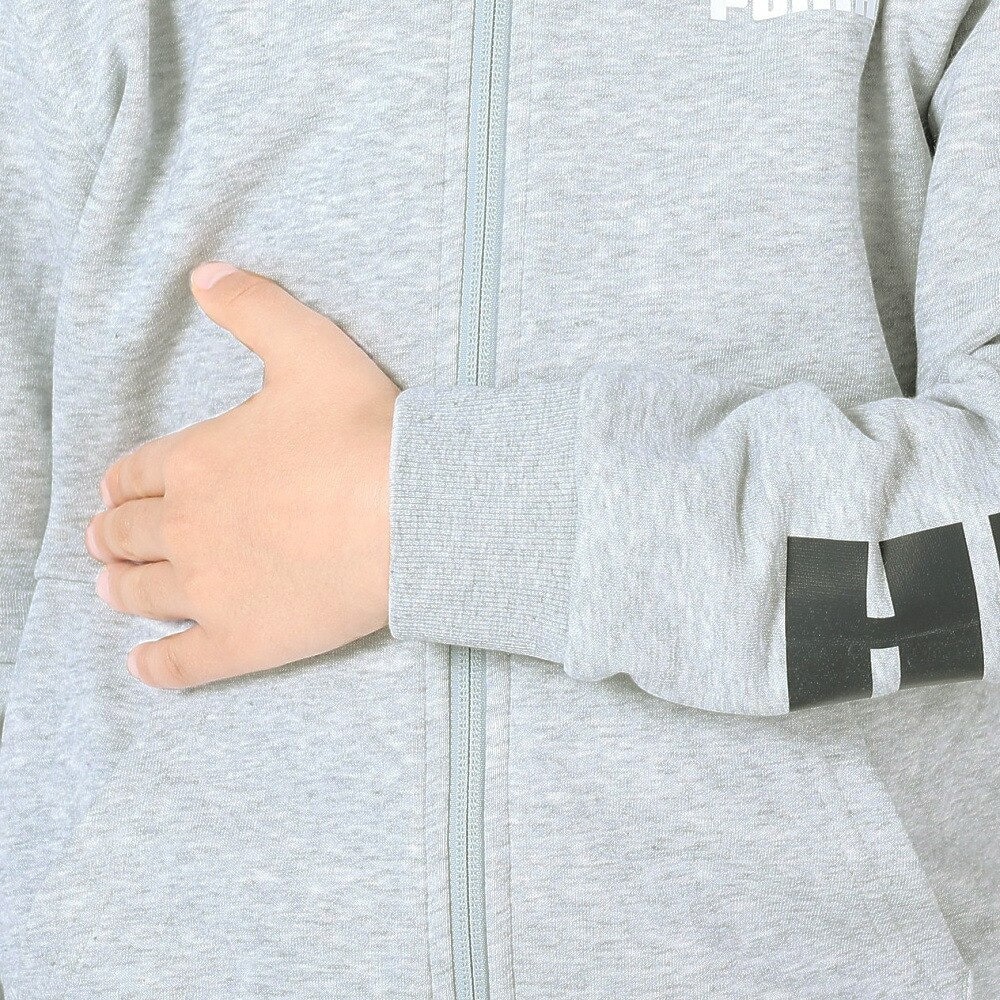 プーマ（PUMA）（キッズ）ジャージ ボーイズ POWER カラーブロック フーデッド 678571 04 LGRY