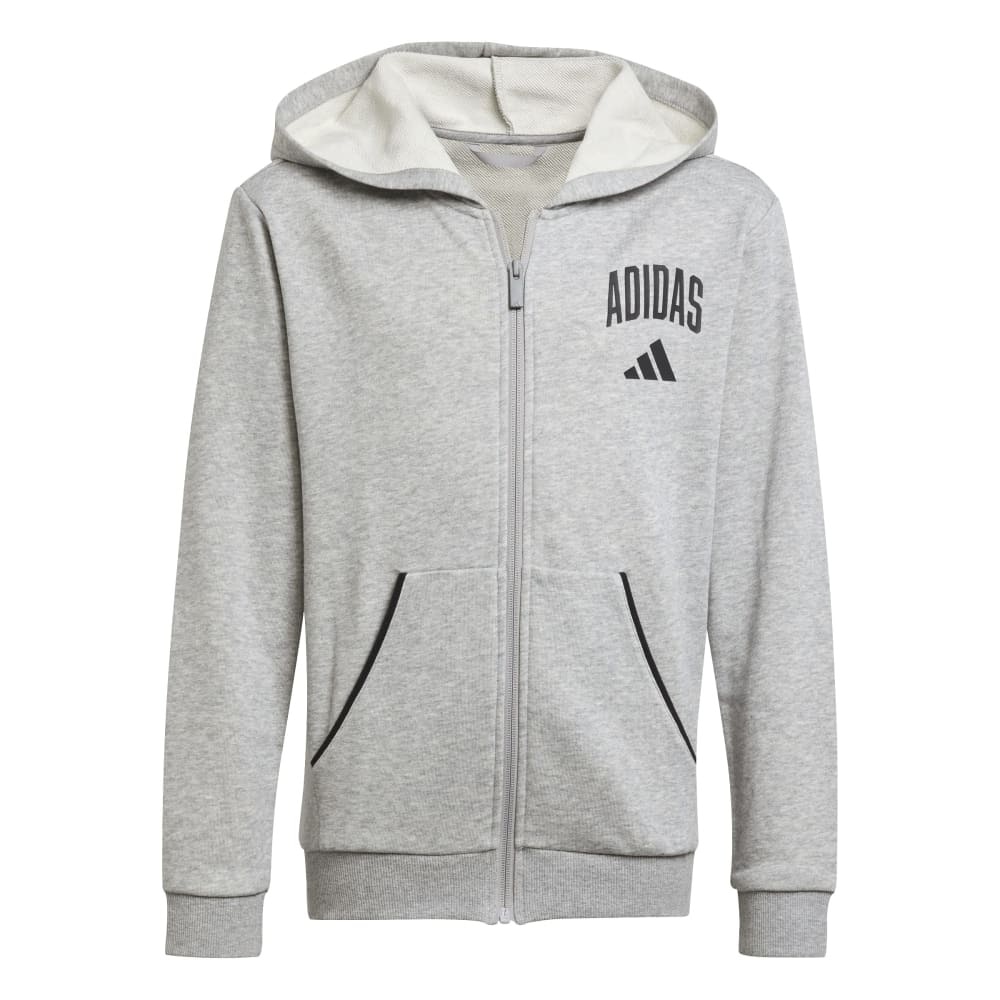 アディダス（adidas）（キッズ）キッズ シーズナル エッセンシャルズ カレッジ タイポグラフィ フルジップ パーカー KLH29-JW2388