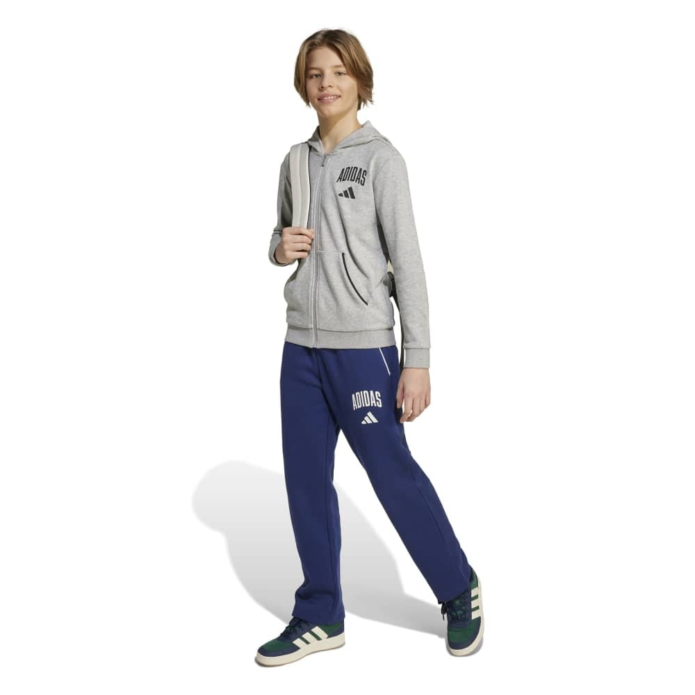 アディダス（adidas）（キッズ）キッズ シーズナル エッセンシャルズ カレッジ タイポグラフィ フルジップ パーカー KLH29-JW2388