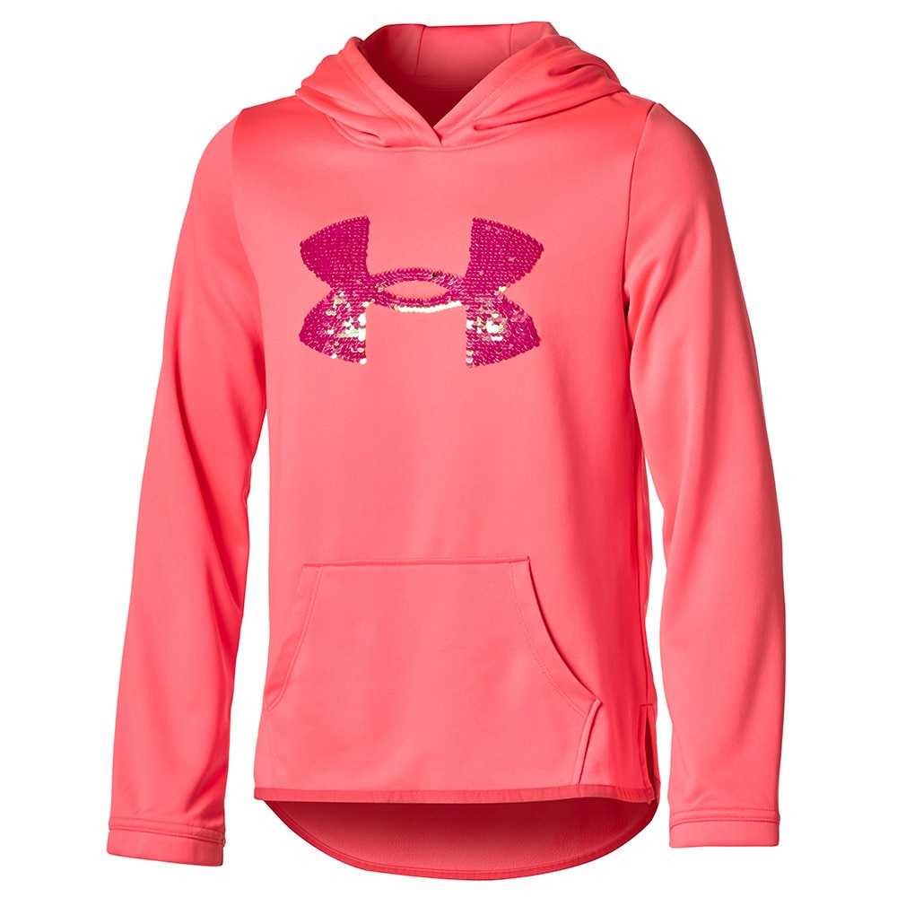 アンダーアーマー（UNDER ARMOUR）（キッズ）ジュニア フリース シークイン ロゴ フーディー 1366052 653