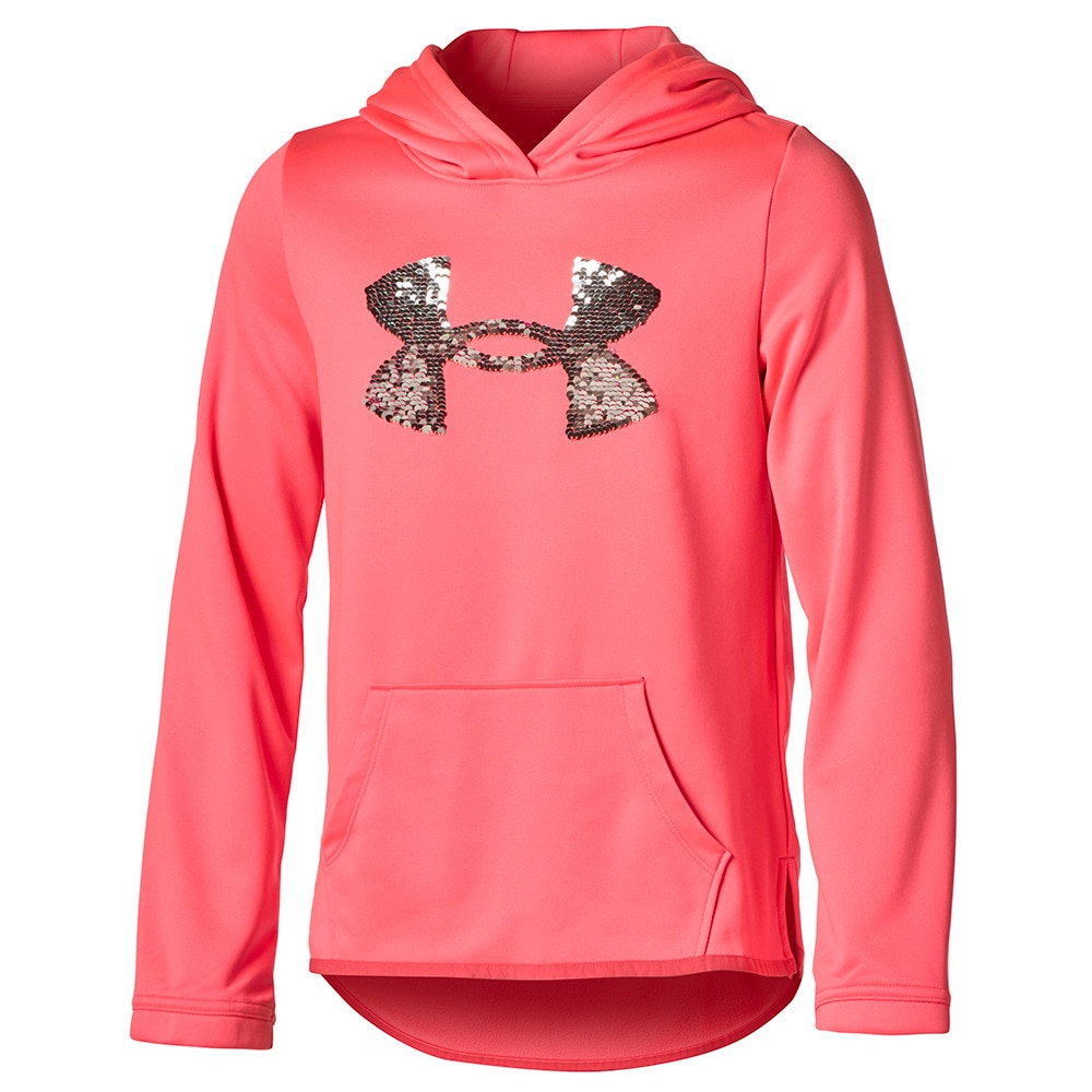 アンダーアーマー（UNDER ARMOUR）（キッズ）ジュニア フリース シークイン ロゴ フーディー 1366052 653