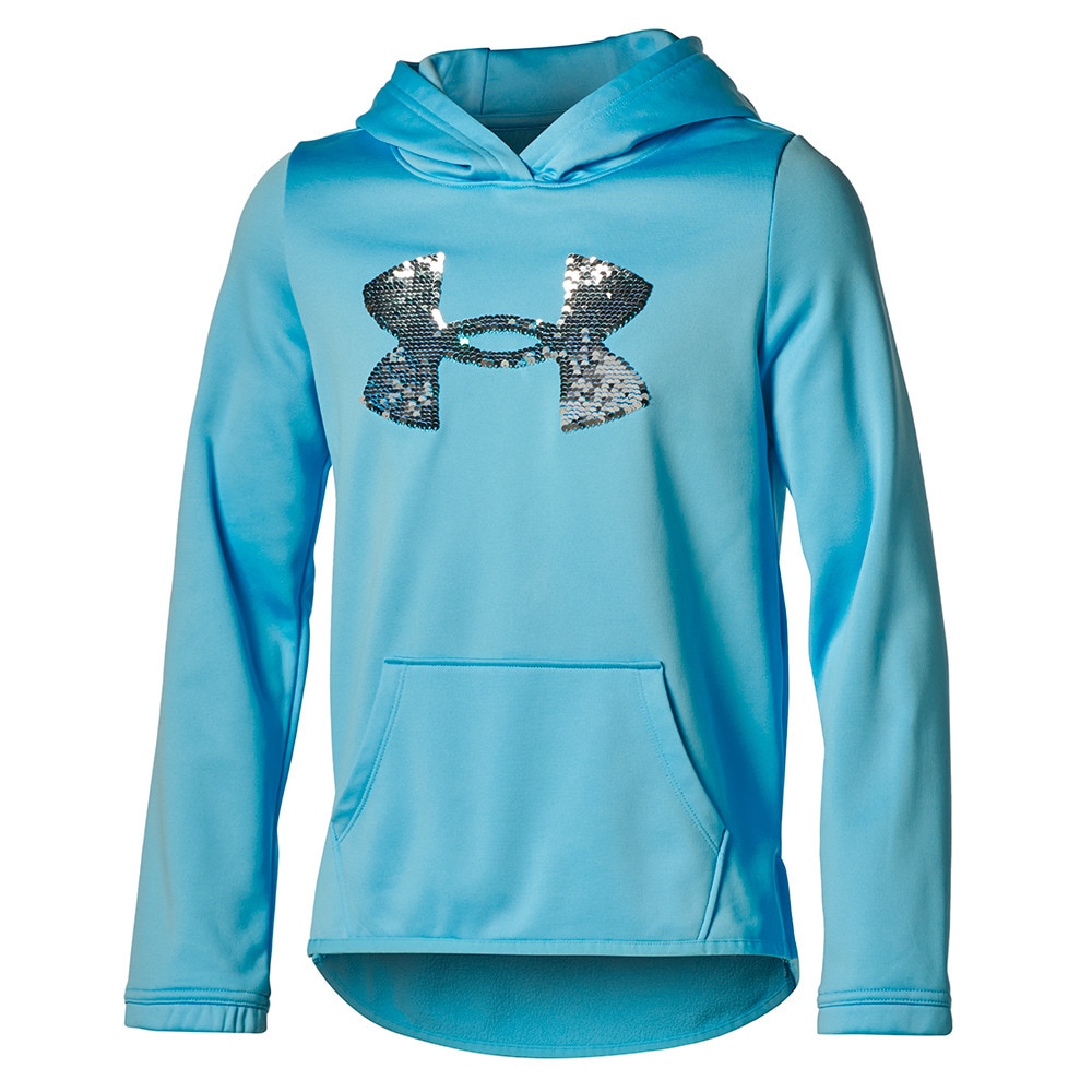 アンダーアーマー（UNDER ARMOUR）（キッズ）ジュニア フリース シークイン ロゴ フーディー 1366052 914