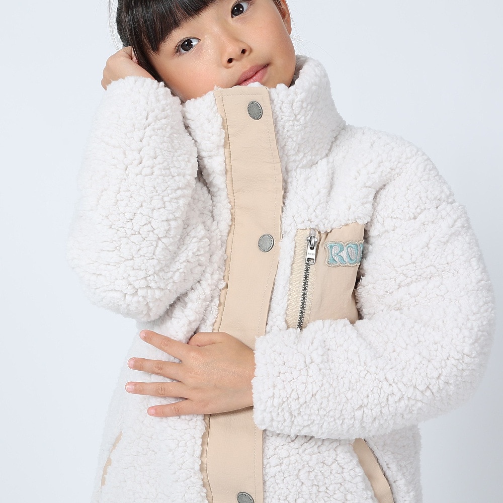 ロキシー（ROXY）（キッズ）ジュニア MINI UPON US ジップボアジャケット 23FWTJK234083NAT