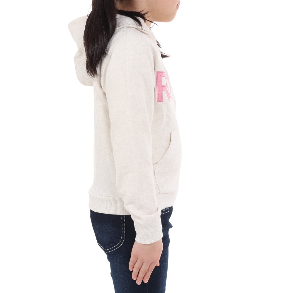 ロキシー（ROXY）（キッズ）ガールズ MINI ROXY ラメ入り ジップパーカー 23FWTZP234087HER