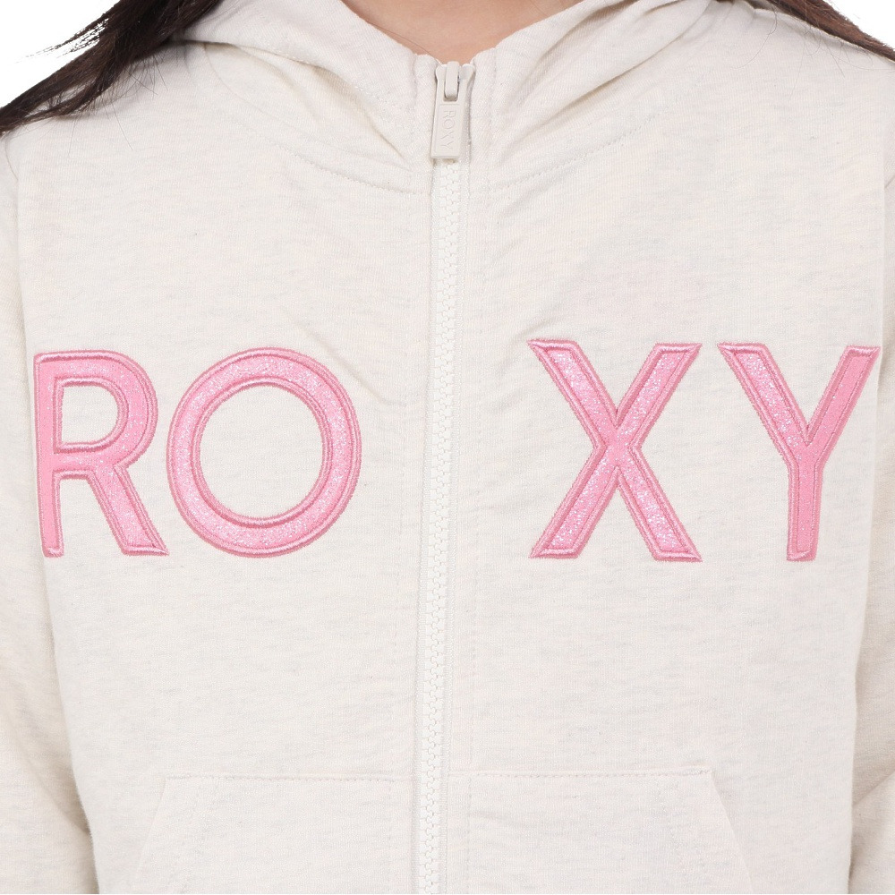 ロキシー（ROXY）（キッズ）ガールズ MINI ROXY ラメ入り ジップパーカー 23FWTZP234087HER