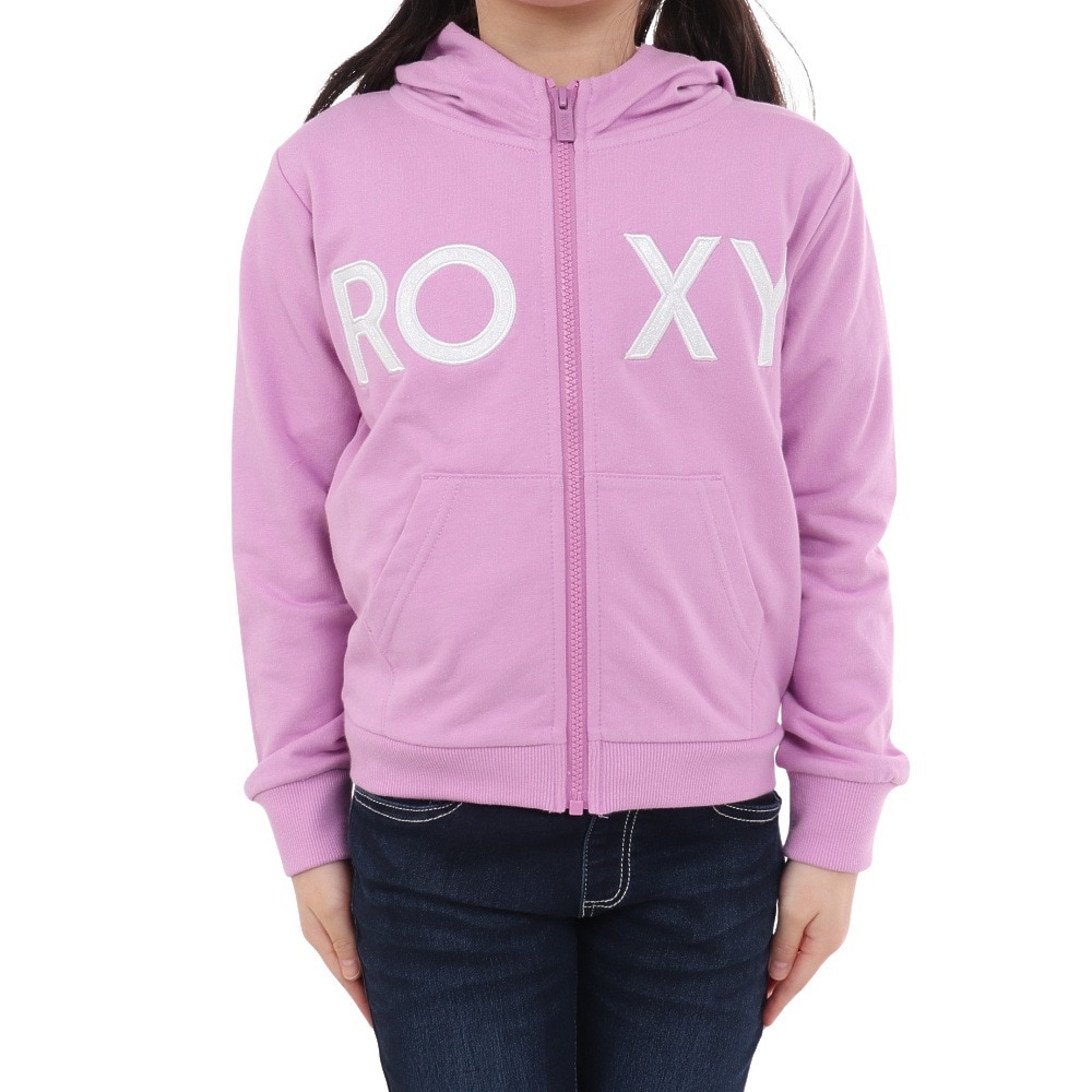 ロキシー（ROXY）（キッズ）ガールズ MINI ROXY ラメ入り ジップパーカー 23FWTZP234087LIL