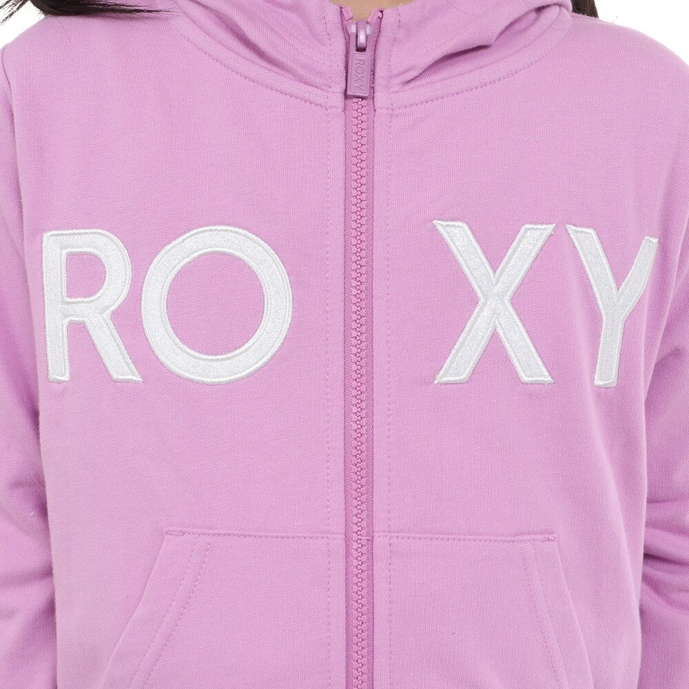 ロキシー（ROXY）（キッズ）ガールズ MINI ROXY ラメ入り ジップパーカー 23FWTZP234087LIL