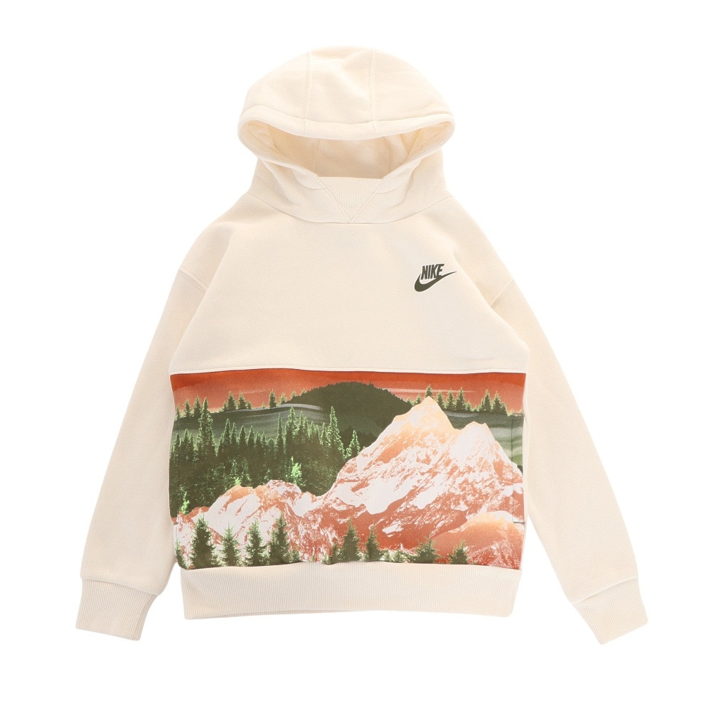 ナイキ（NIKE）（キッズ）スノーデイ フリース プリントプルオーバー 86L391-W5T