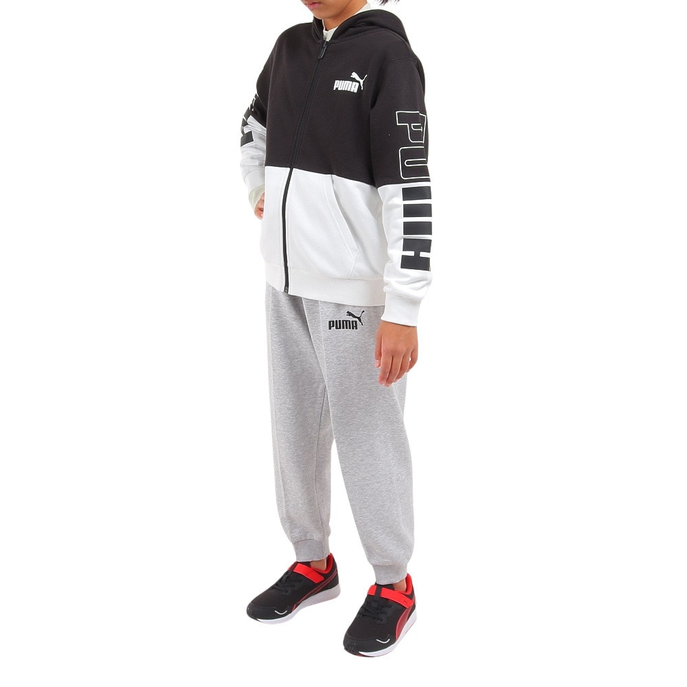 プーマ（PUMA）（キッズ）スウェットパンツ キッズ ボーイズ PUMA POWER カラーブロック 678563 04 LGRY